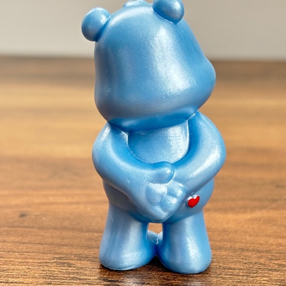 CARE BEARS Pearlized Metallic GRUMPY BEAR Toy Figure Cake Topper Collectible 2" - Picture 4 of 6